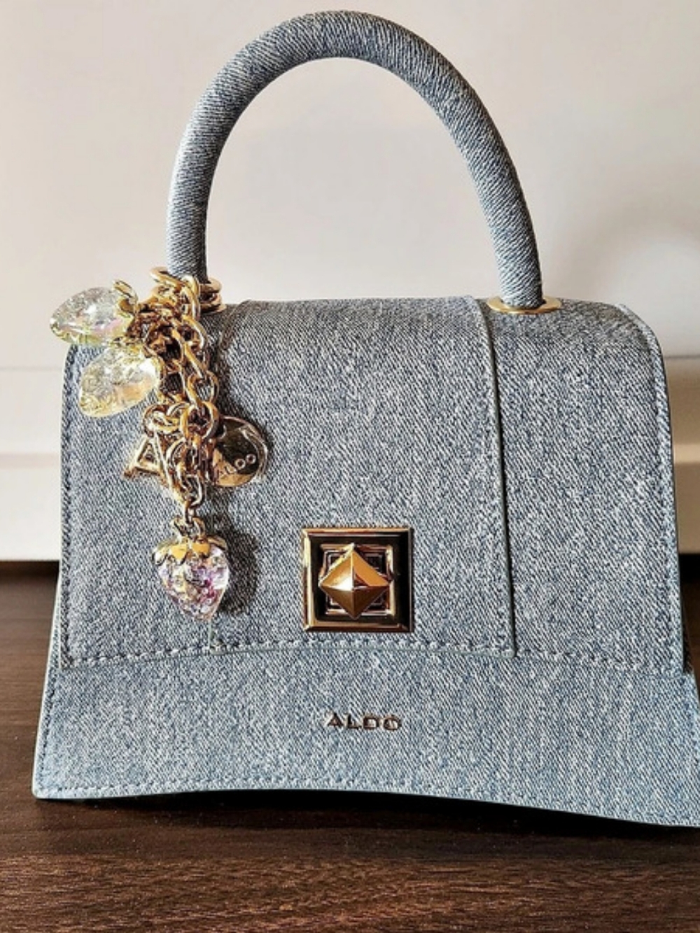 ALDO Top Handle Bag Blue Denim-Style NWT